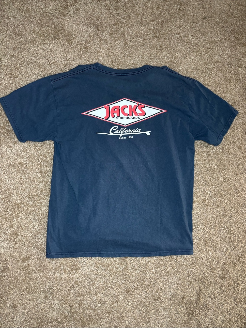 Jacks Surfboards California Logo Navy Short-Sleeve Tee
